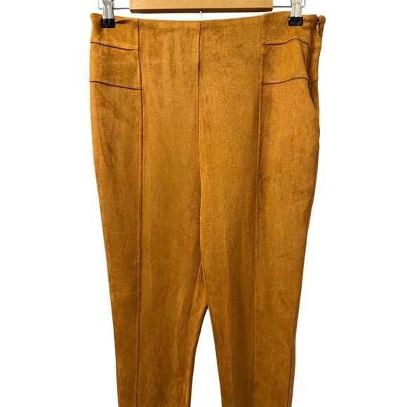 Bleu Womens Mustard Yellow Faux Suede High-Waisted Pants Size S. NWT - Picture 8 of 12